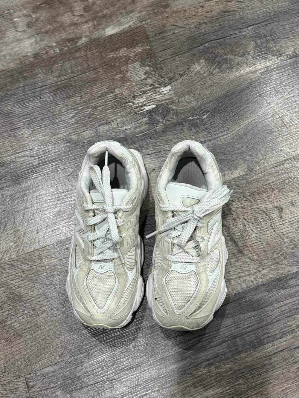 New Balance Kids White/Cream Athletic Sneakers